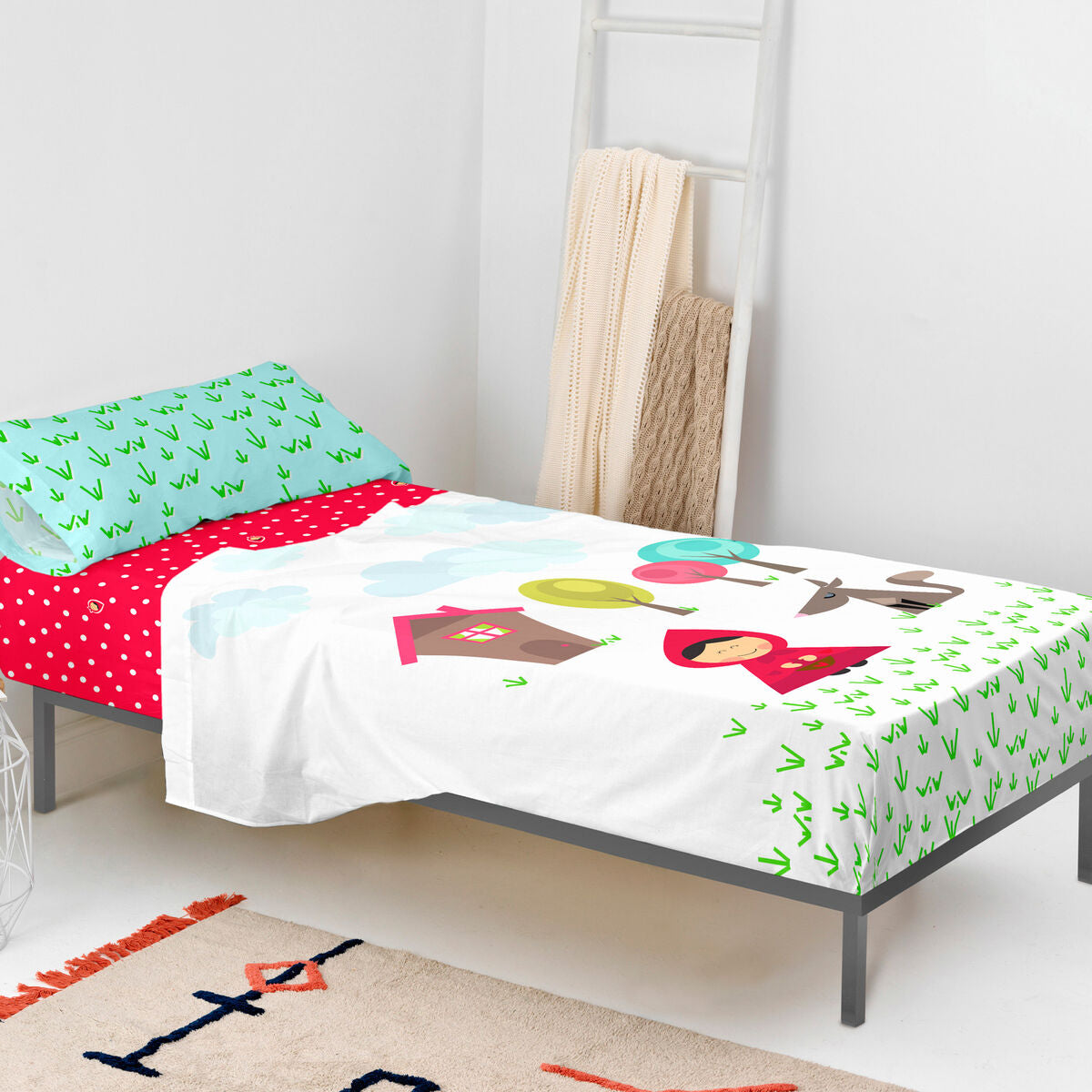 Bedding set HappyFriday Mr Fox Grandma Multicolour Single 2 Pieces HappyFriday