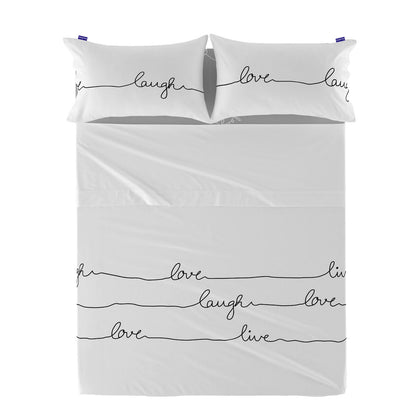 Top sheet HappyFriday Blanc Live Multicolour 160 x 270 cm HappyFriday