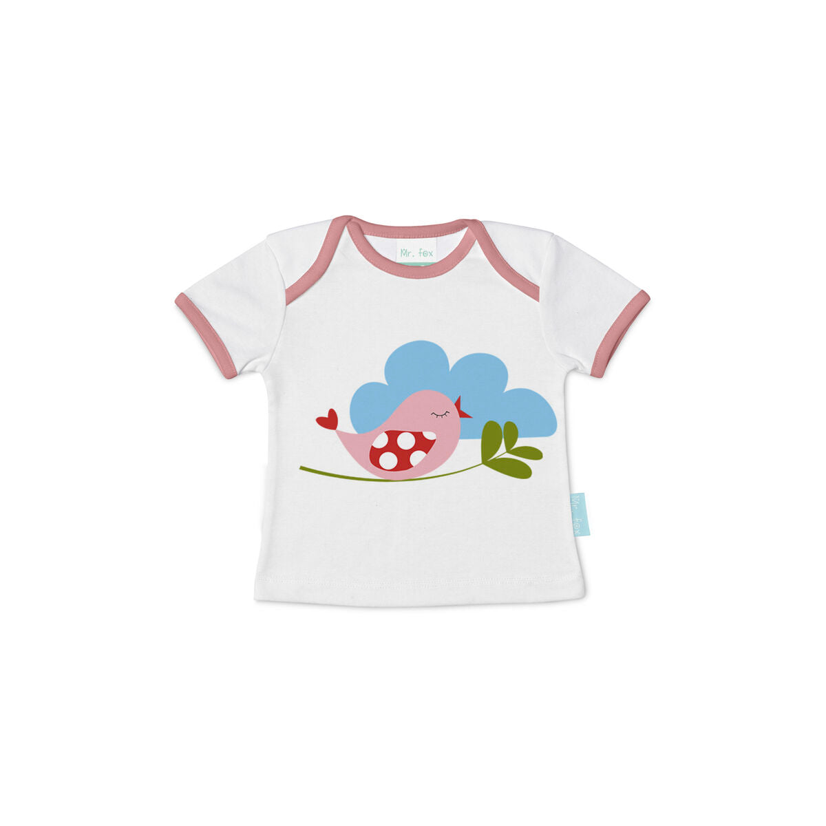 Child's Short Sleeve T-Shirt HappyFriday Mr Fox Little Birds Multicolour 3-6 Months