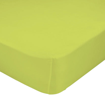 Fitted sheet HappyFriday BASIC KIDS Green 105 x 200 x 32 cm