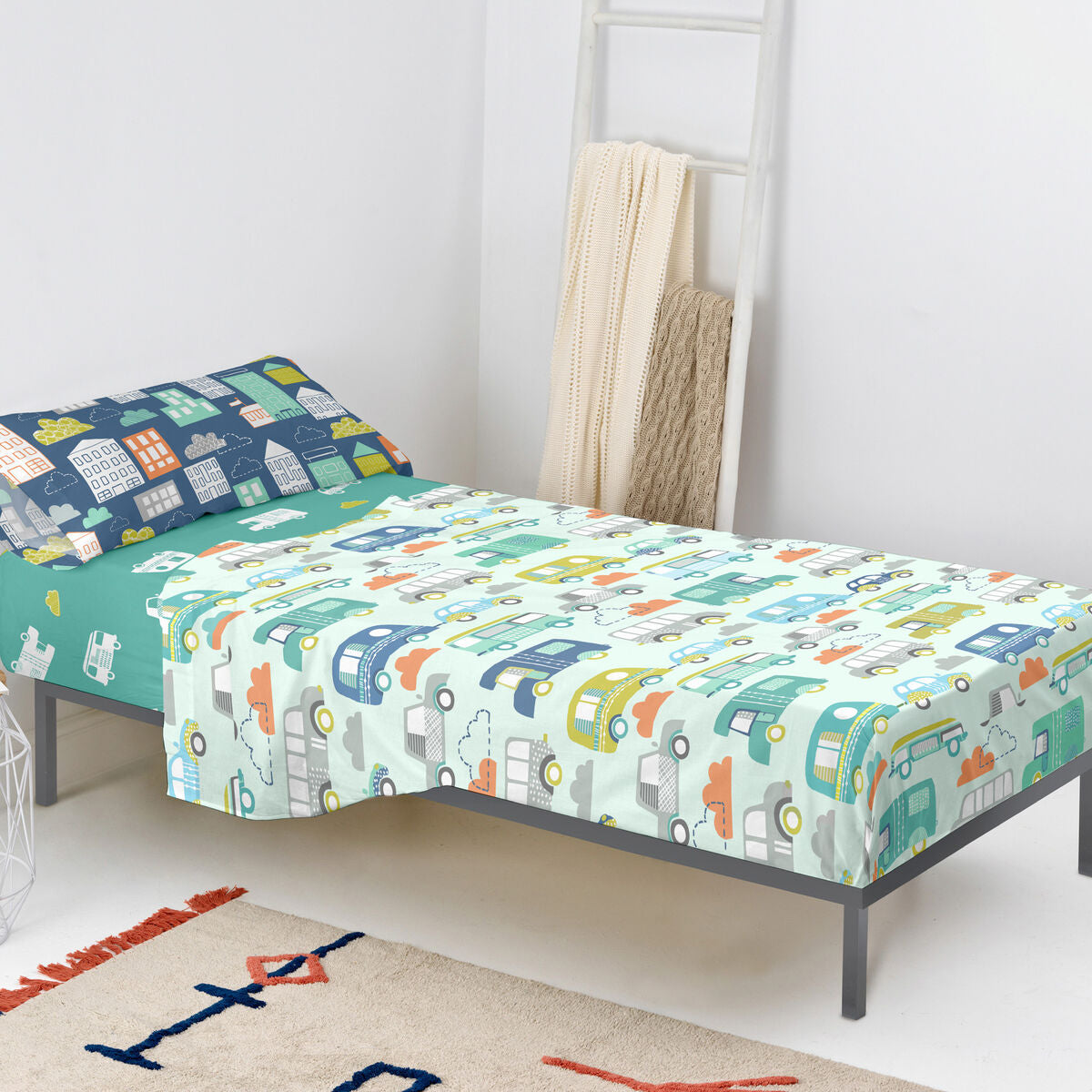 Bedding set HappyFriday Moshi Moshi Holidays Multicolour Single 2 Pieces HappyFriday