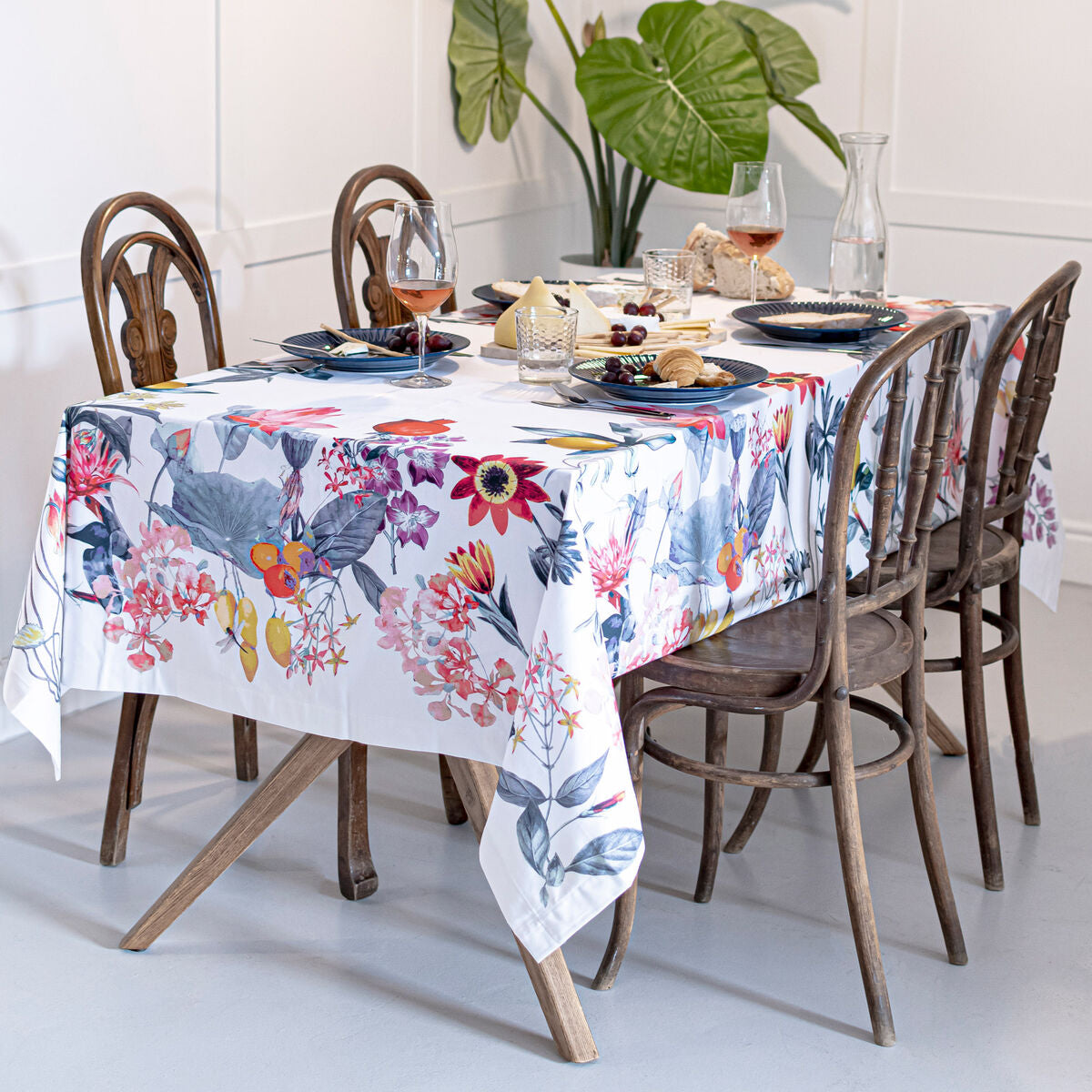 Tablecloth HappyFriday Fruit garden Multicolour 150 x 150 cm HappyFriday