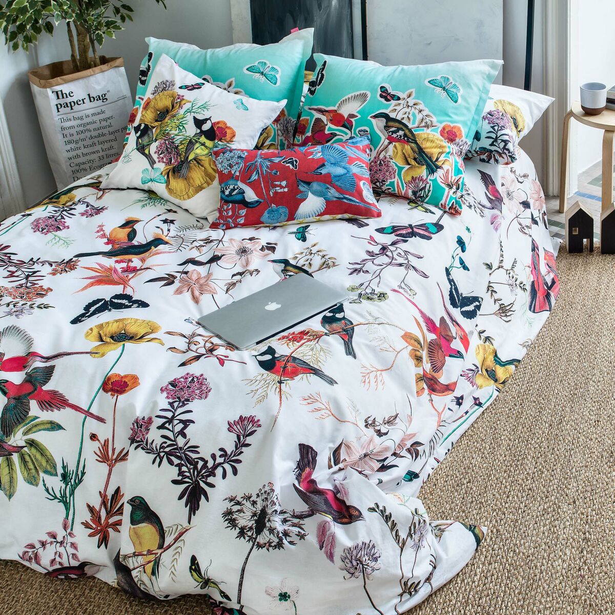 Nordic cover HappyFriday Birds of paradise Multicolour 155 x 220 cm HappyFriday