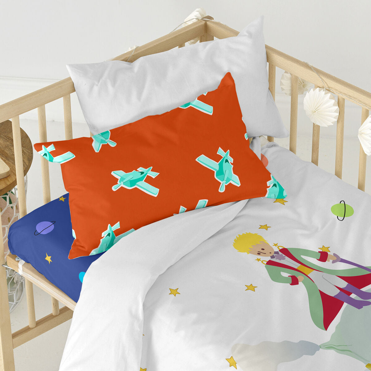 Duvet cover set HappyFriday Le Petit Prince Multicolour 2 Pieces HappyFriday