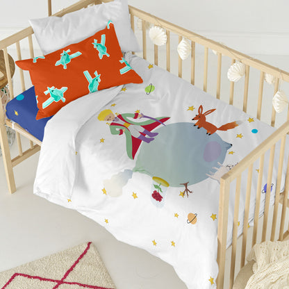 Duvet cover set HappyFriday Le Petit Prince Multicolour Baby Crib 2 Pieces HappyFriday