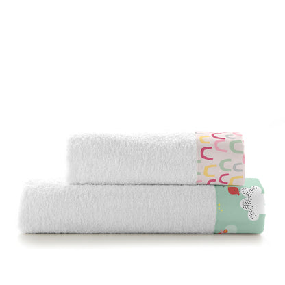 Towel set HappyFriday Moshi Moshi Hola Multicolour 2 Pieces HappyFriday