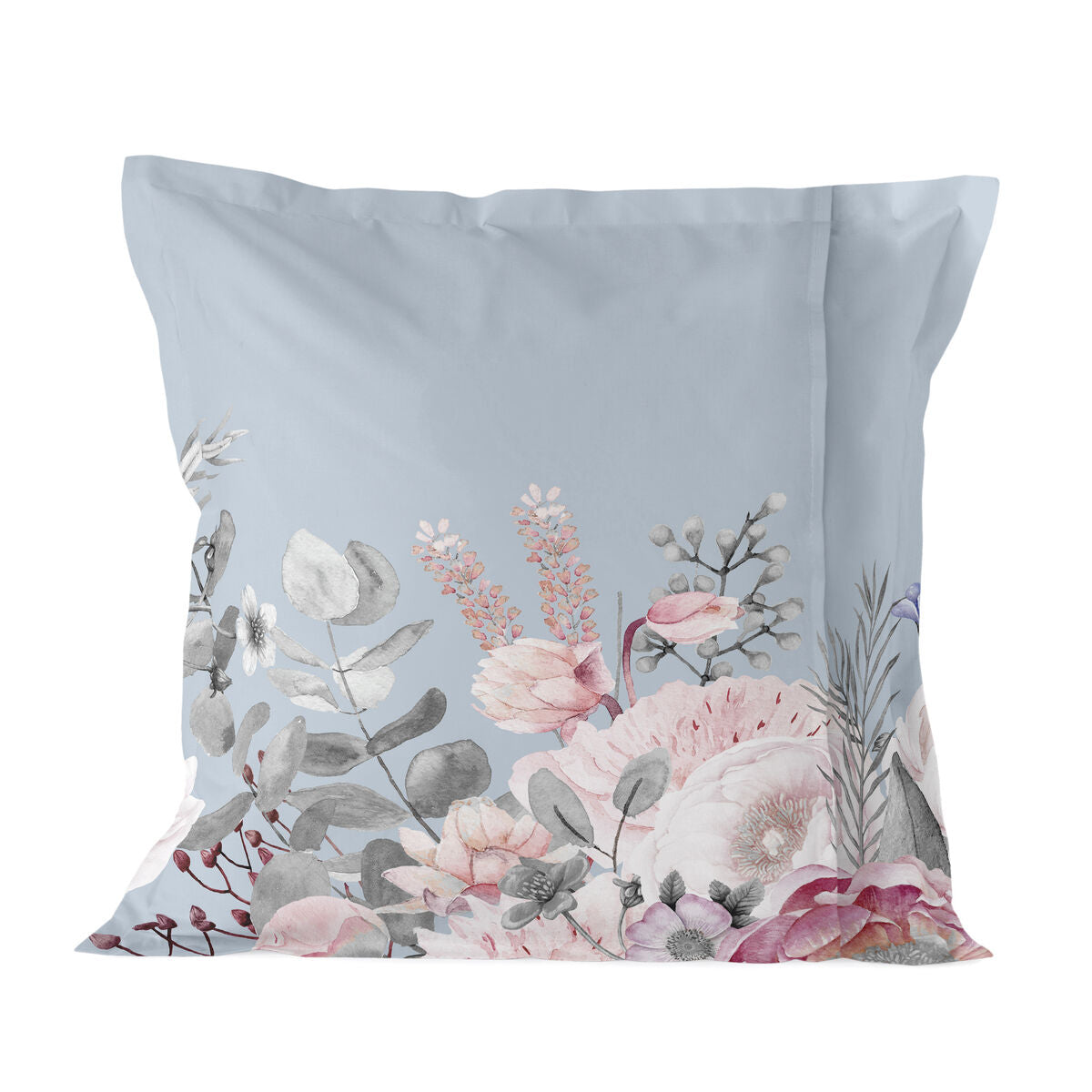 Pillowcase HappyFriday Soft bouquet Multicolour 80 x 80 cm HappyFriday