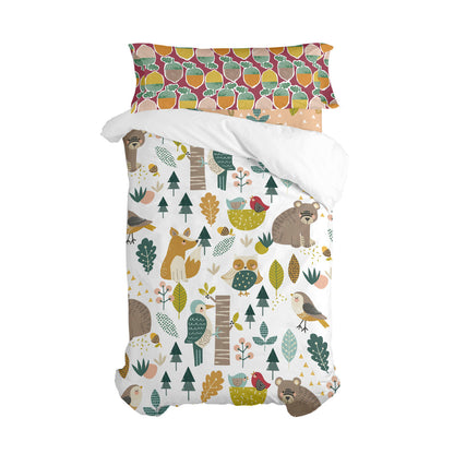 Fitted bottom sheet HappyFriday Moshi Moshi Harvestwood Multicolour 90 x 200 x 32 cm HappyFriday