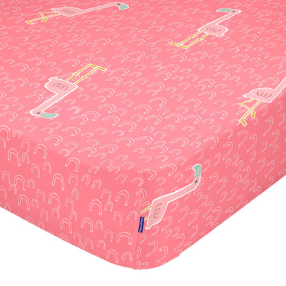 Fitted sheet HappyFriday MOSHI MOSHI Multicolour Pink 70 x 140 x 14 cm HappyFriday