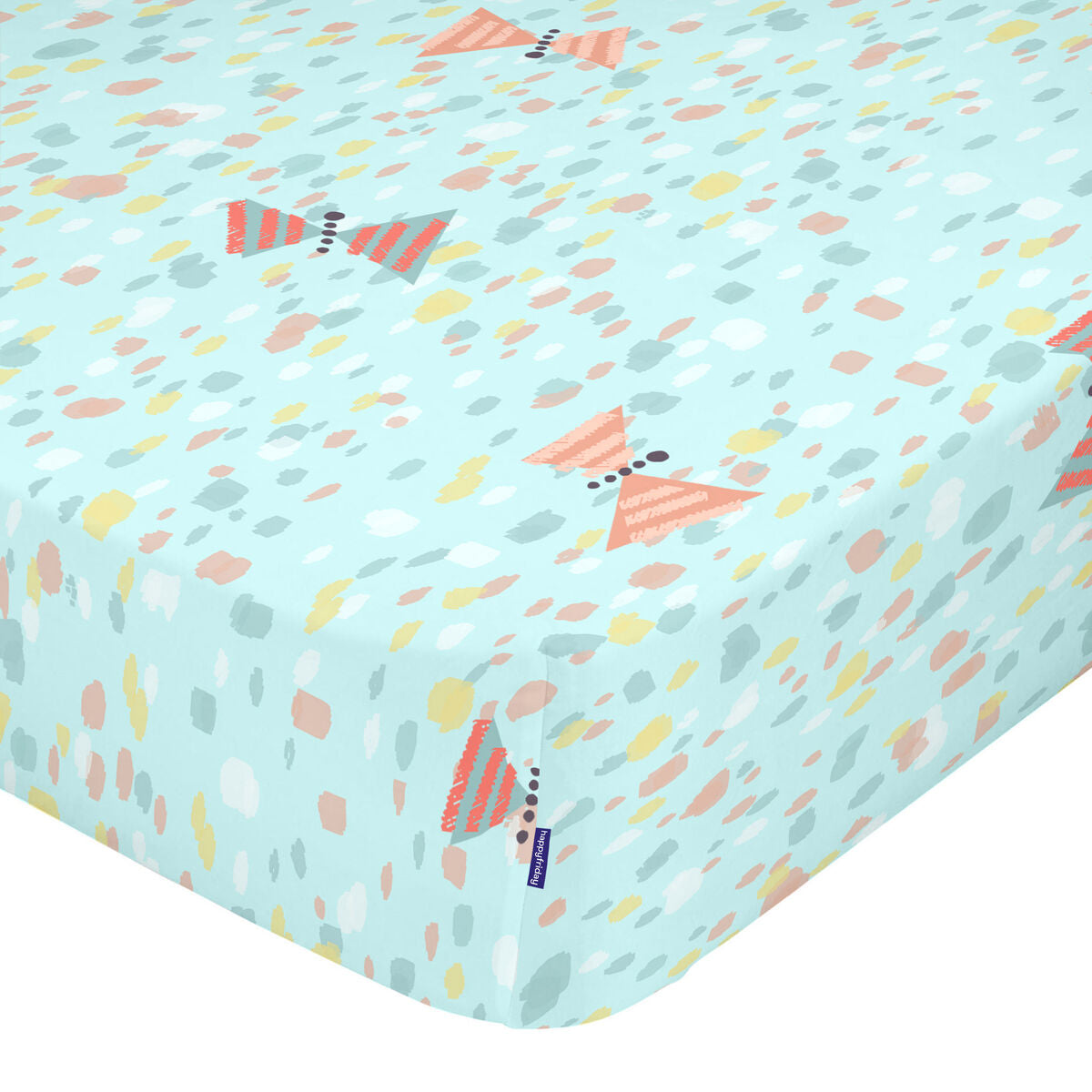 Fitted sheet HappyFriday MOSHI MOSHI Blue Multicolour 70 x 140 x 14 cm HappyFriday