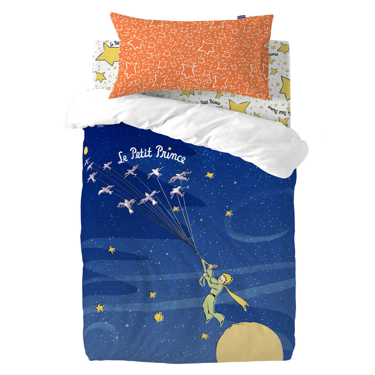 Duvet cover set HappyFriday Le Petit Prince Migration Multicolour Baby Crib 2 Pieces HappyFriday