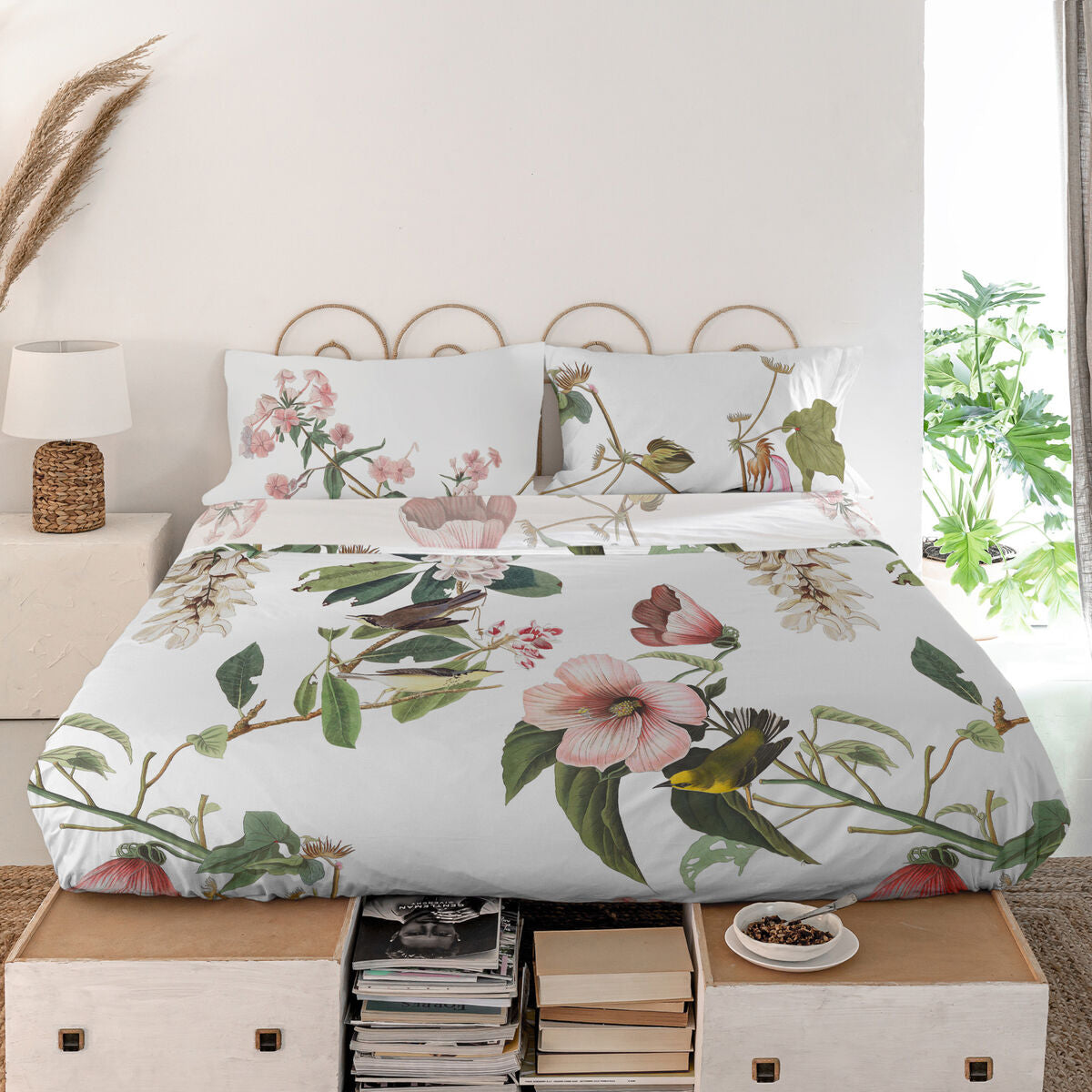 Top sheet HappyFriday Blooming Multicolour 160 x 270 cm (Flowers) HappyFriday