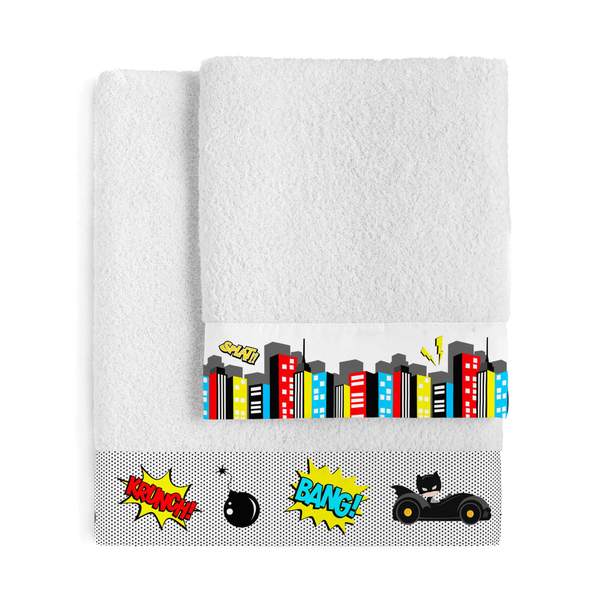 Towel set HappyFriday Mr Fox Bat Multicolour 2 Pieces HappyFriday