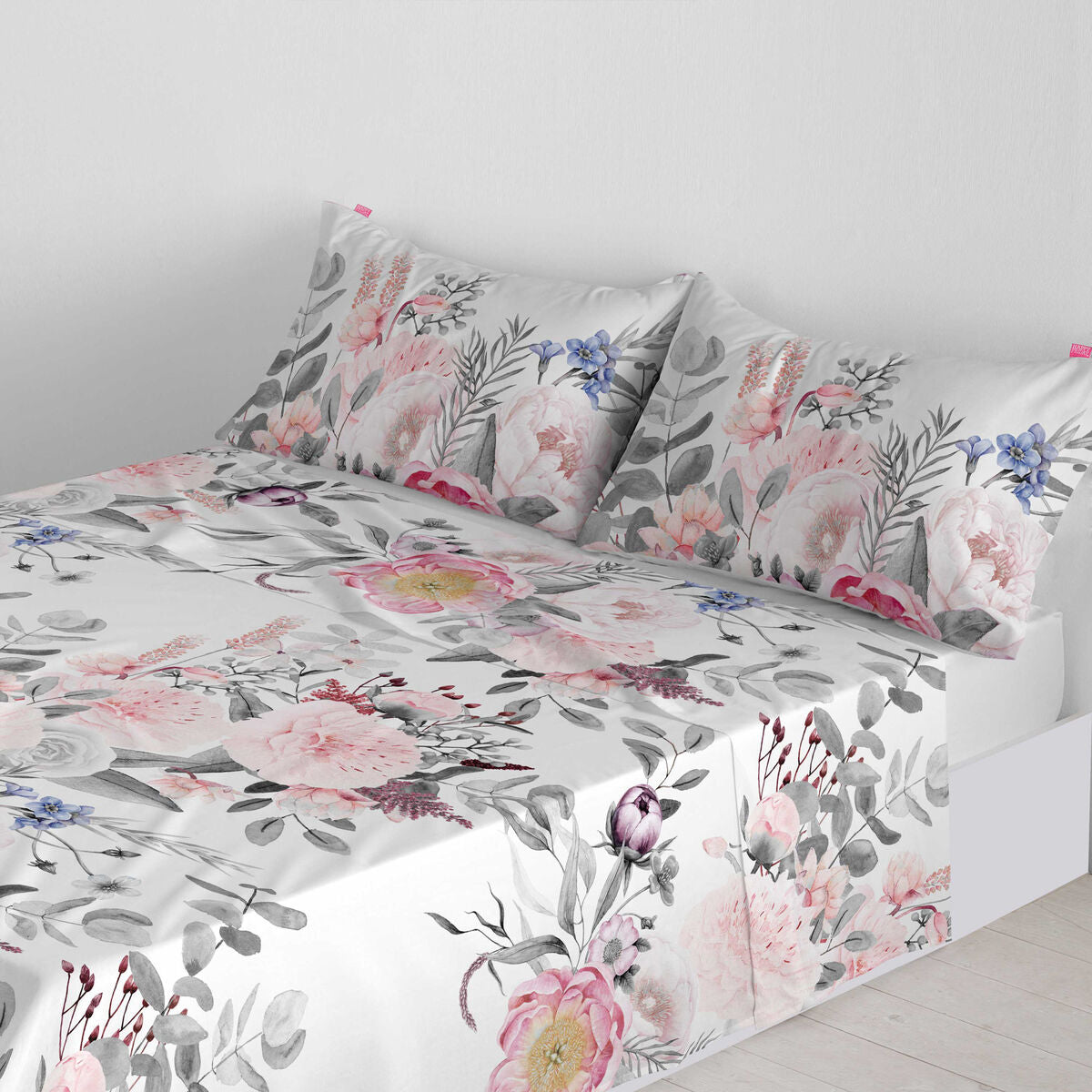 Top sheet HappyFriday Delicate bouquet Multicolour Single HappyFriday