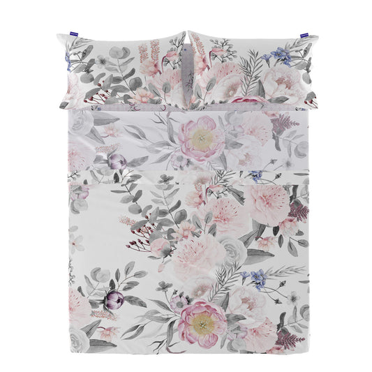 Top sheet HappyFriday Delicate bouquet Multicolour Single HappyFriday