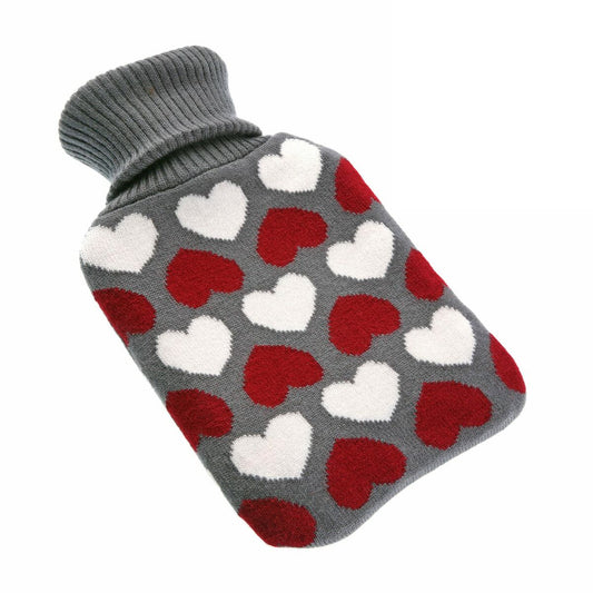 Hot Water Bottle Versa Hearts Rubber