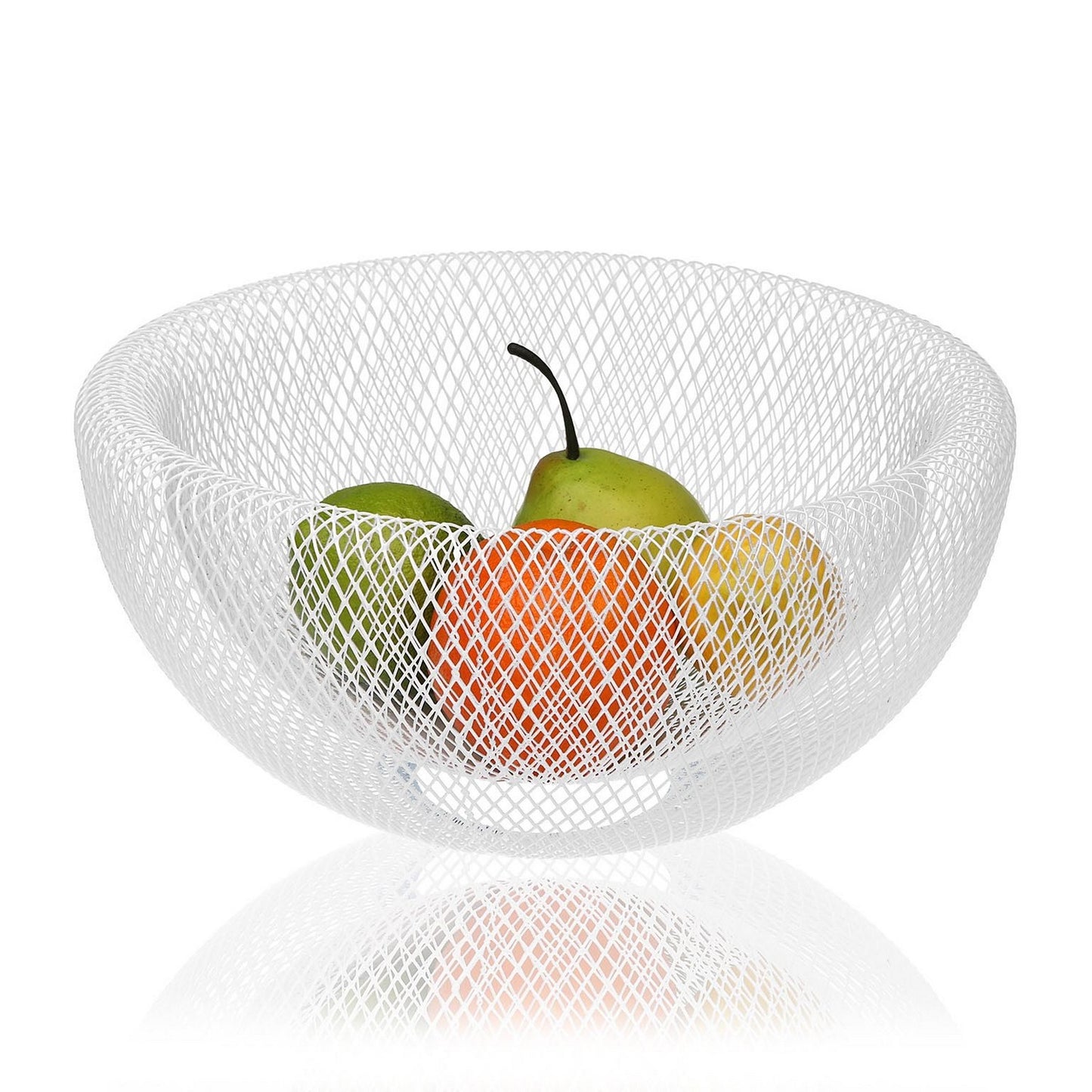 Fruit Bowl Versa White Steel Iron (15 cm) Versa