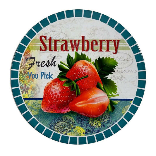 Table Mat Versa Strawberry Ceramic (20 x 20 cm) Versa