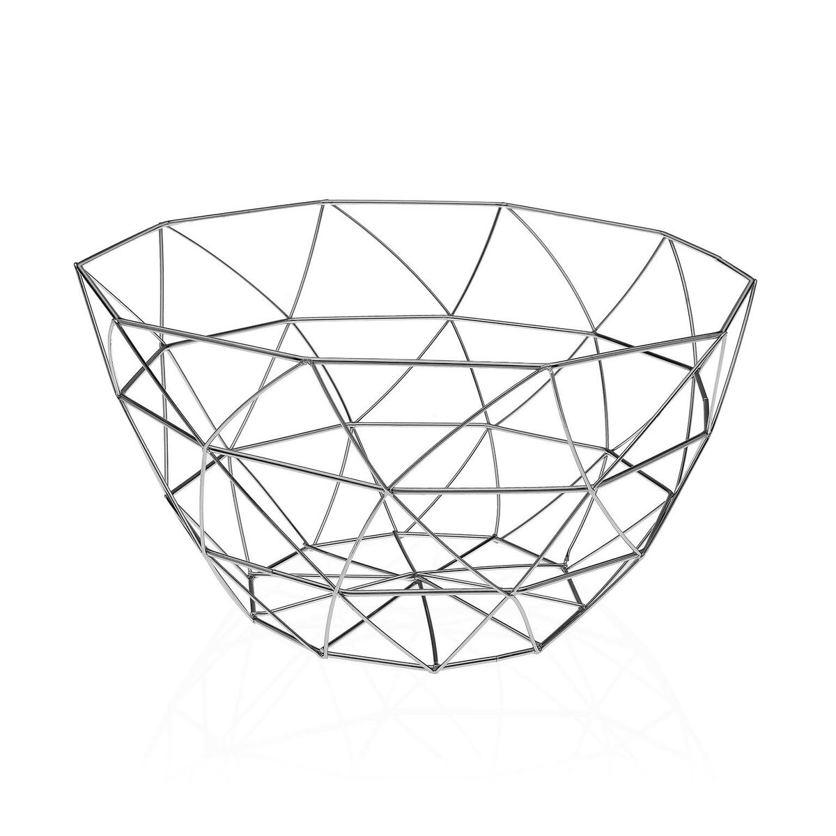 Fruit Bowl Versa Arco Grey Steel (25 x 13,5 x 25 cm) Versa