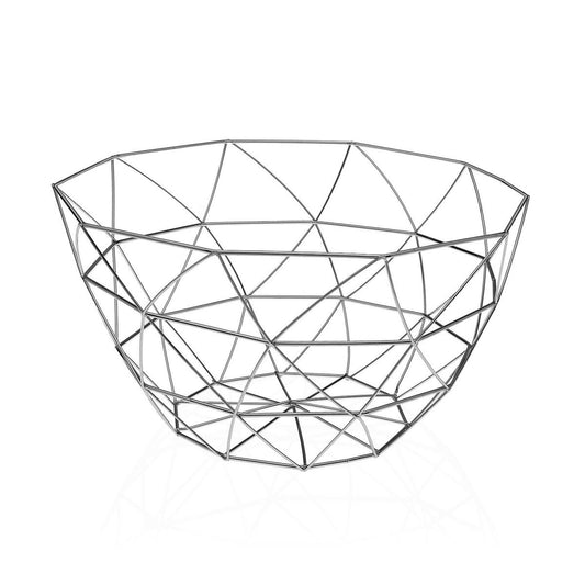 Fruit Bowl Versa Arco Grey Steel (25 x 13,5 x 25 cm) Versa