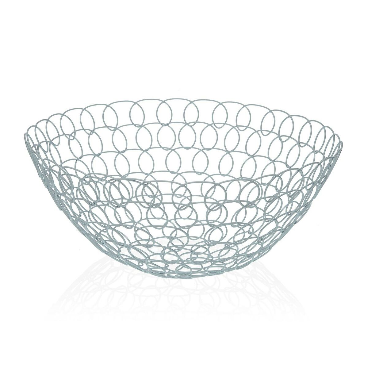 Fruit Bowl Versa Eris Blue Metal Steel (28 x 12 x 28 cm) Versa