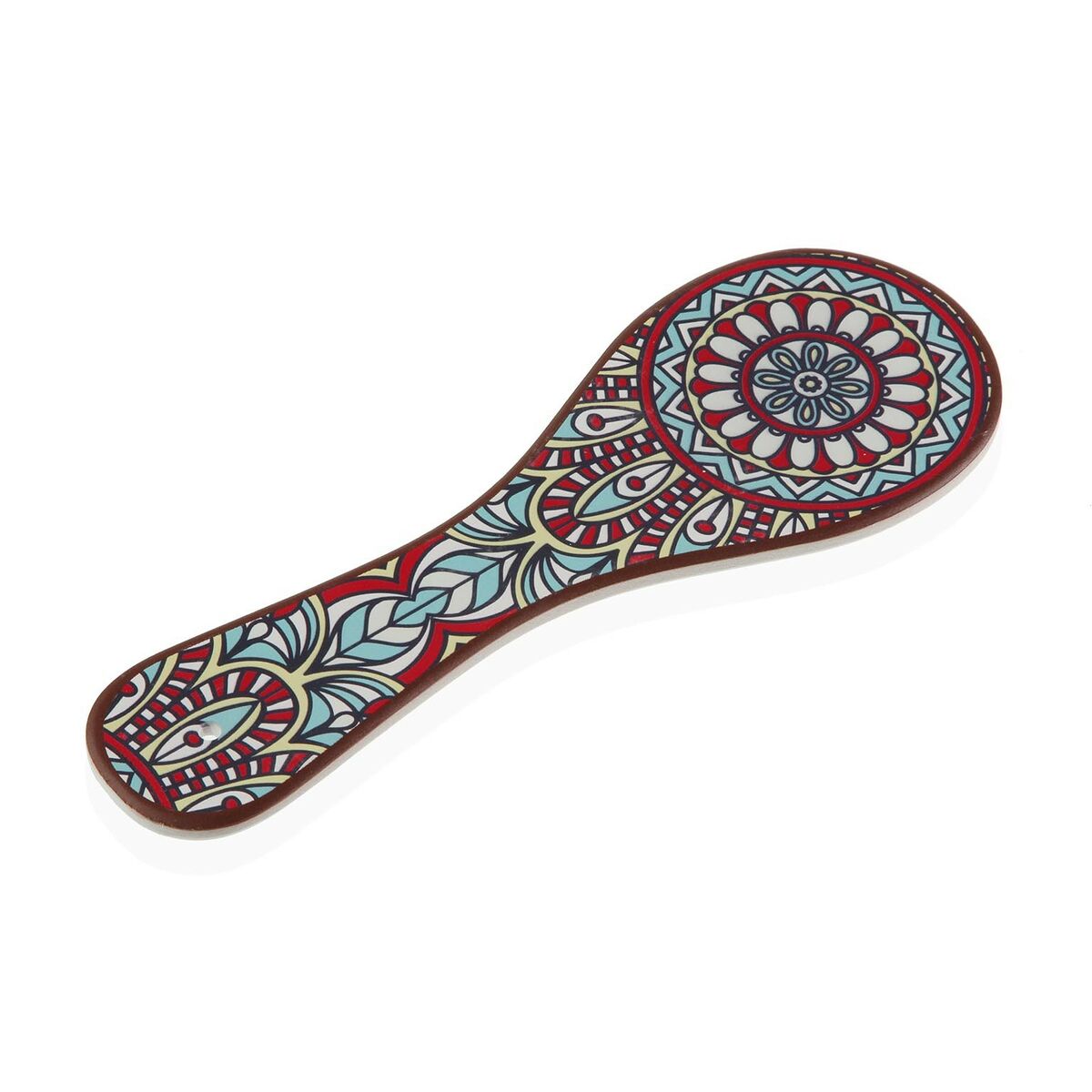 Spoon Rest Versa Red Mandala Ceramic (10 x 28 cm) Versa