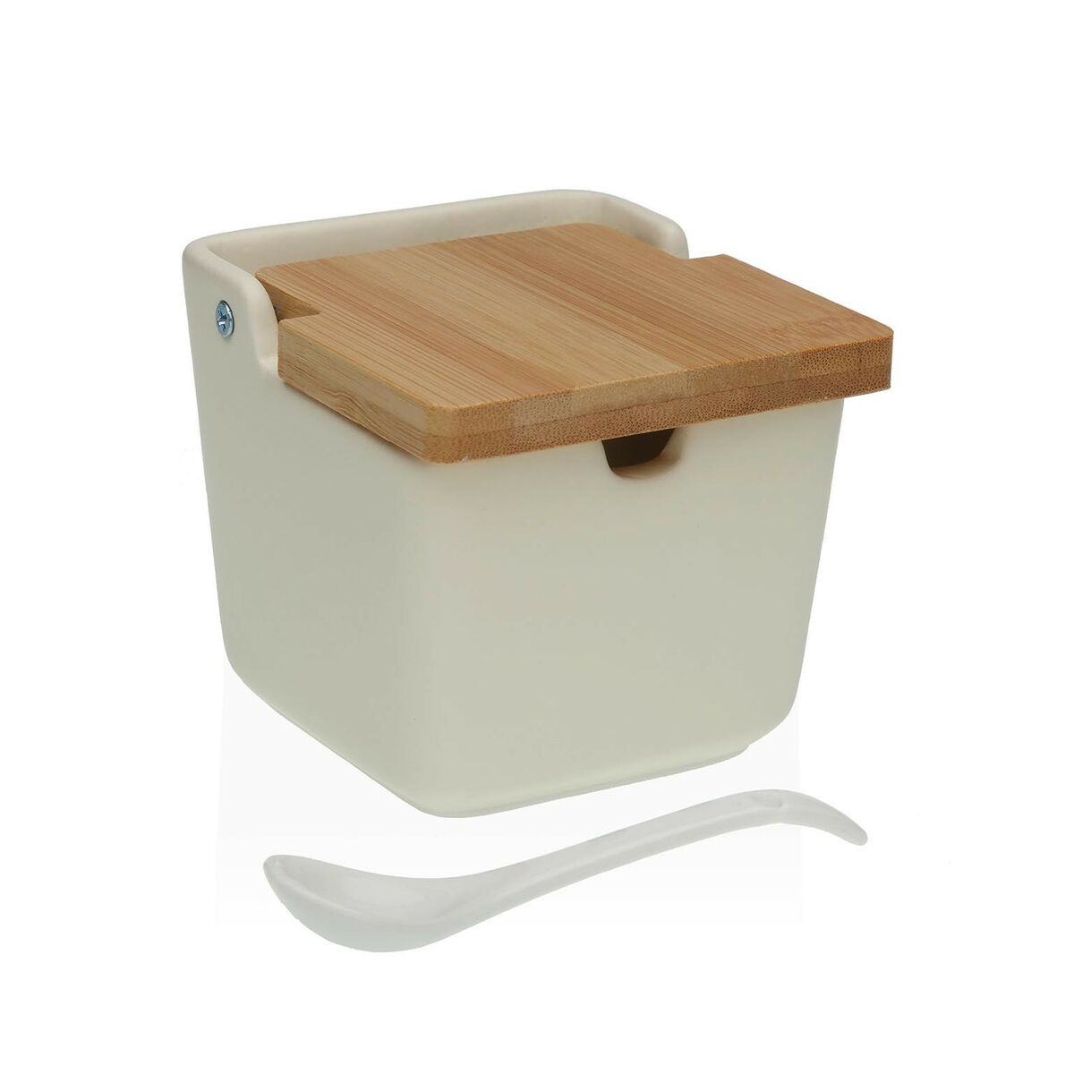 Sugar Bowl Versa Beige 8,8 x 8,5 x 8,8 cm Ceramic Versa