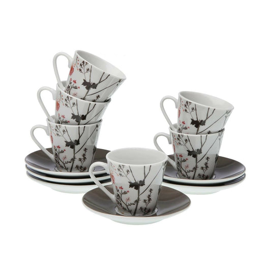 6 Piece Coffee Cup Set Versa Balbec Porcelain