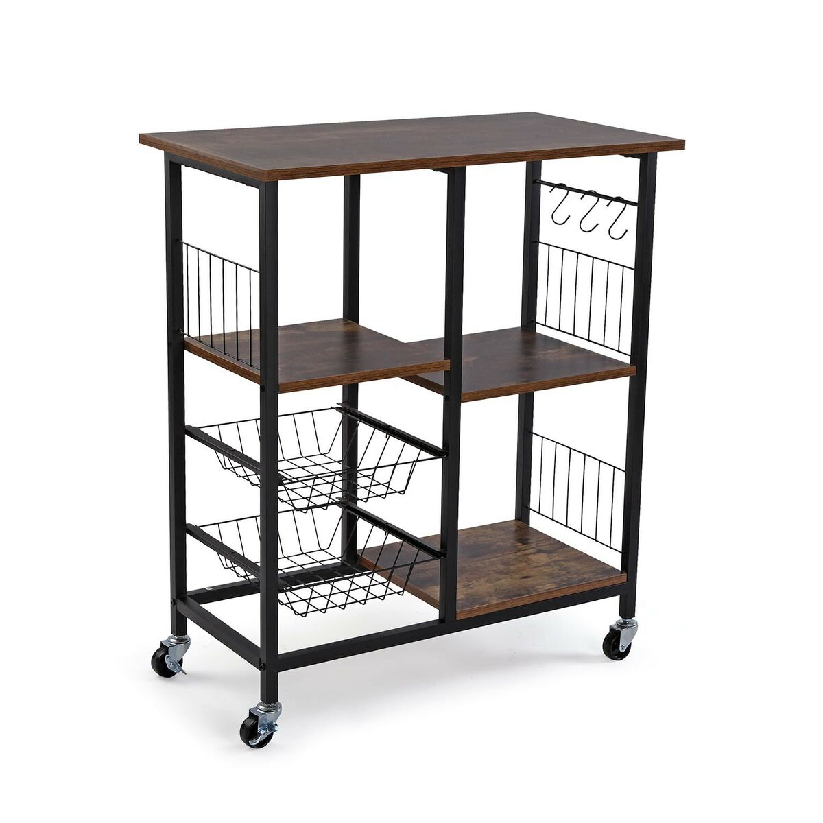 Kitchen Trolley Versa Brown MDF Wood 40 x 86 x 72,5 cm Versa