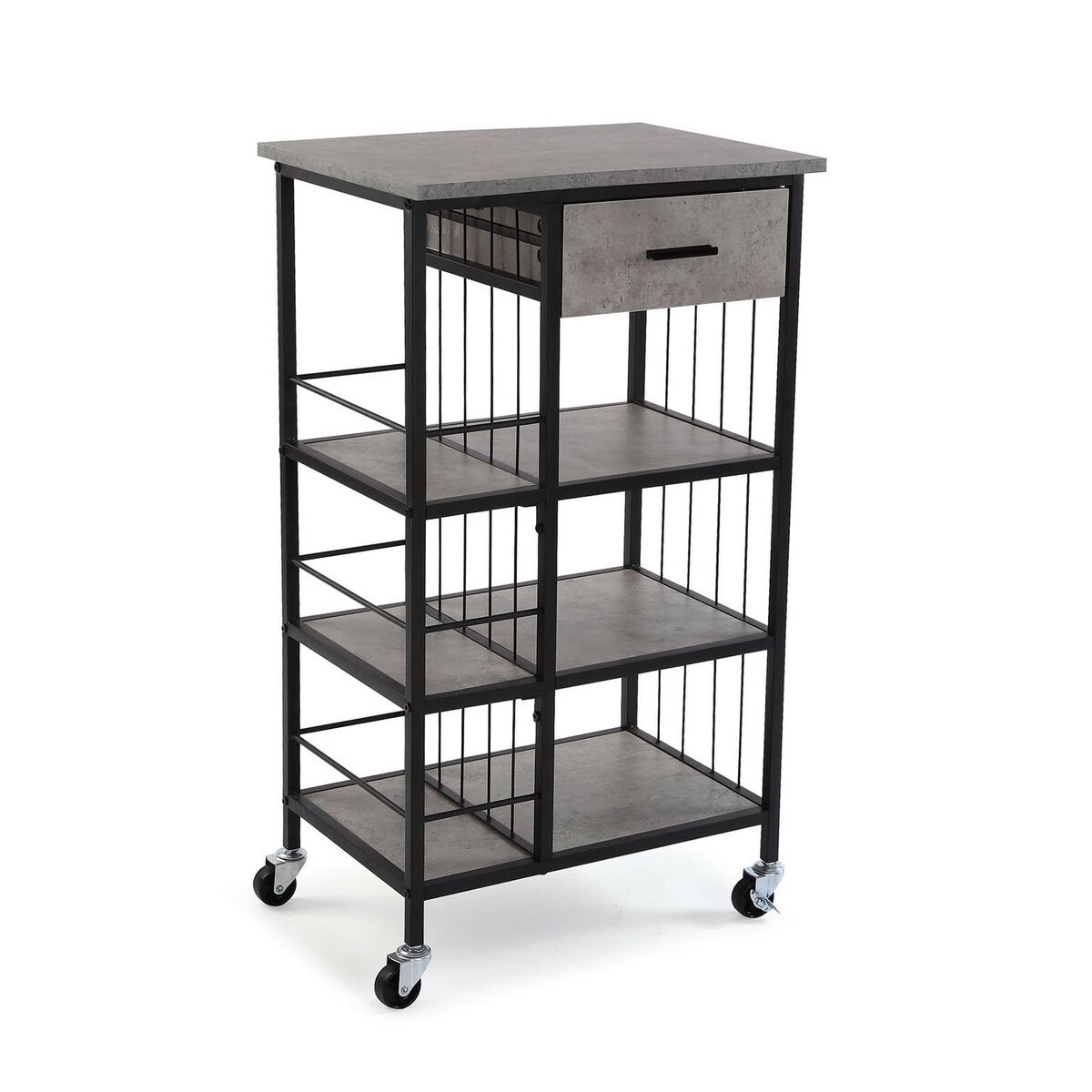 Kitchen Trolley Versa Grey MDF Wood 37 x 89,5 x 50 cm Versa