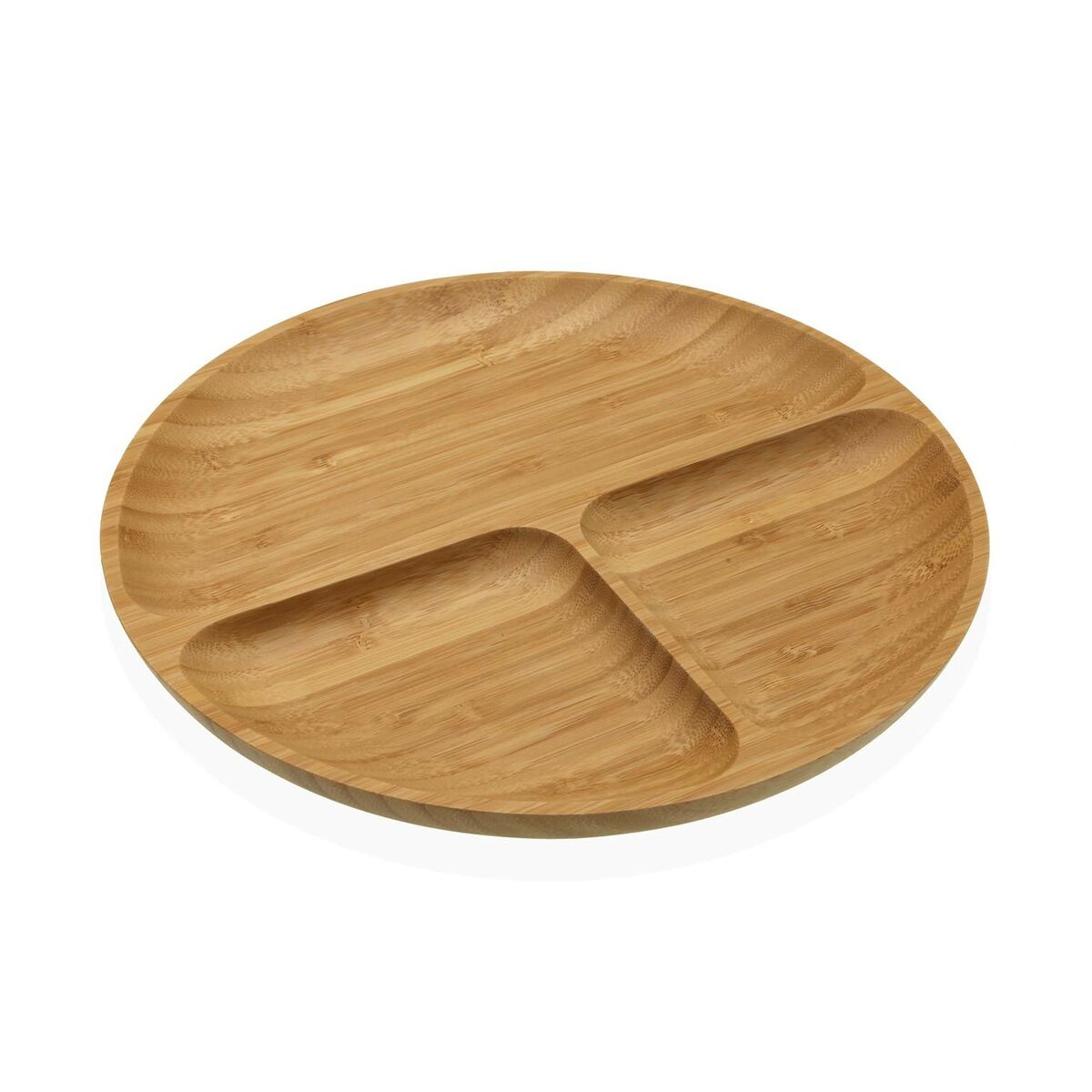 Snack tray Versa Bamboo 25 x 2 x 25 cm Versa