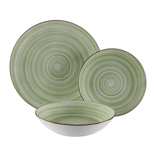 Tableware Versa Artesia 18 Pieces Green Porcelain Versa