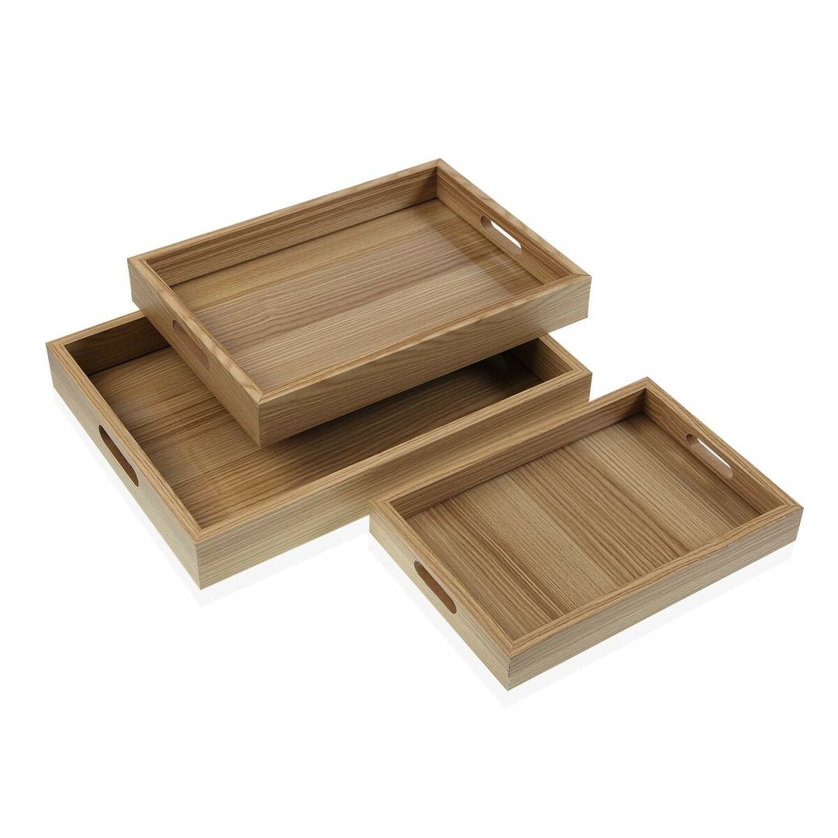 Set of trays Versa MDF Wood 30 x 5,5 x 40 cm (3 Pieces) Versa