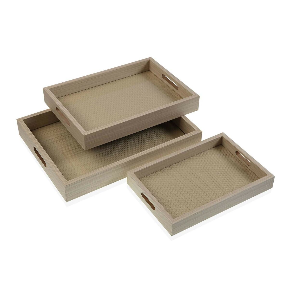 Set of trays Versa MDF Wood 30 x 5,5 x 40 cm (3 Pieces) Versa