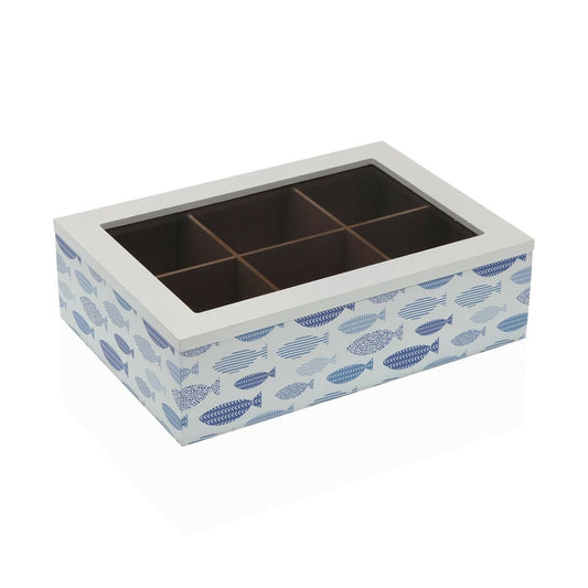 Box for Infusions Versa Fish Wood 17 x 7 x 24 cm Versa