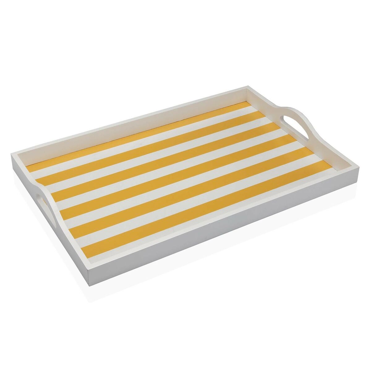 Tray Versa Yellow MDF Wood 30 x 5 x 45 cm Stripes Versa