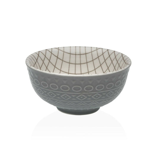 Snack Bowl Versa Grey Ceramic Porcelain 12,3 x 5,8 x 12,3 cm Versa