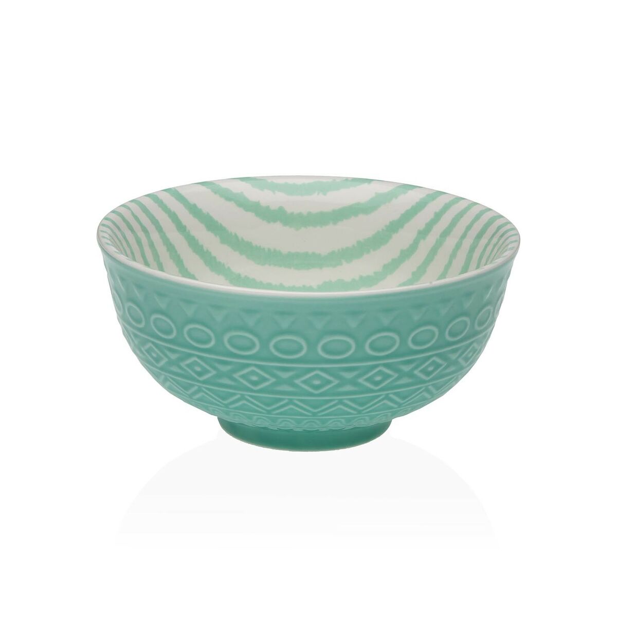 Snack Bowl Versa Turquoise Ceramic Porcelain 12,3 x 5,8 x 12,3 cm Versa