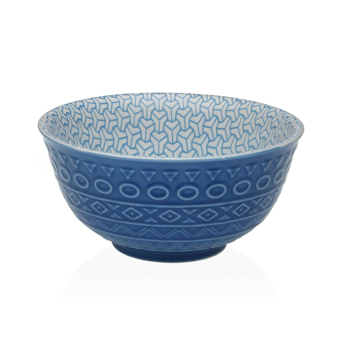 Snack Bowl Versa Blue Ceramic Porcelain 16 x 7,7 x 16 cm Versa