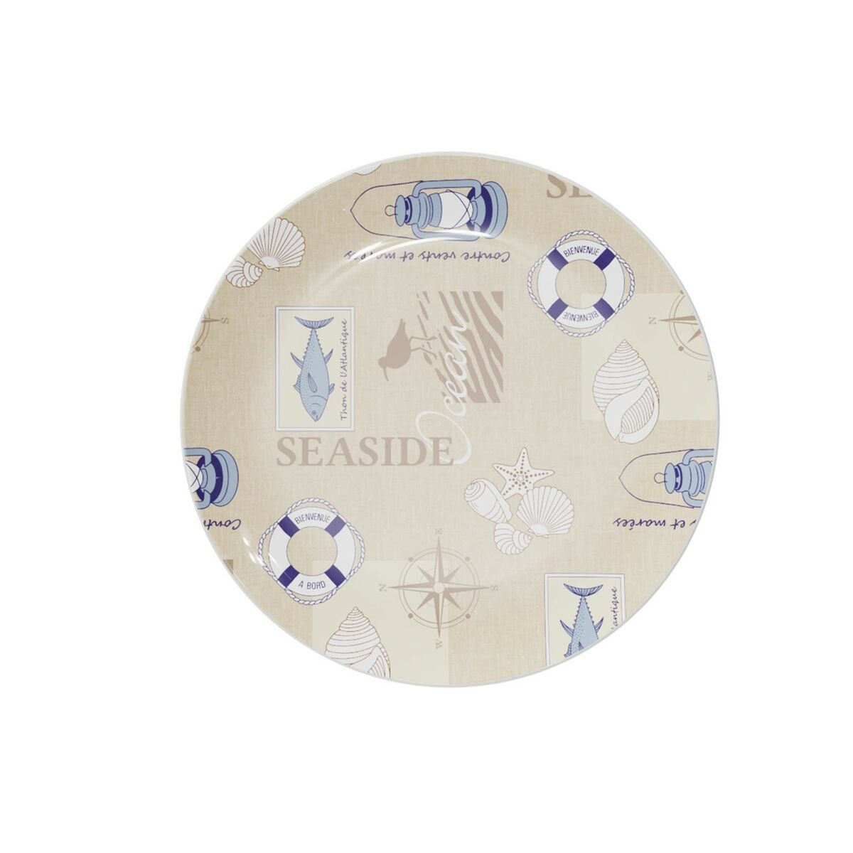 Flat Plate Versa Seaside Polyethylene RPET Ø 25 cm Versa