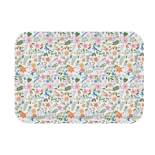 Tray Versa Polyethylene RPET 27 x 2,2 x 38 cm Flowers Versa