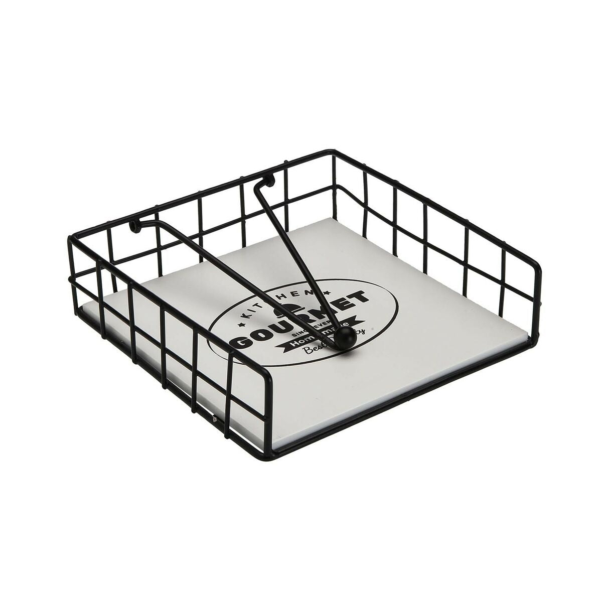 Napkin holder Versa Gourmet Steel 18 x 7 x 18 cm Versa