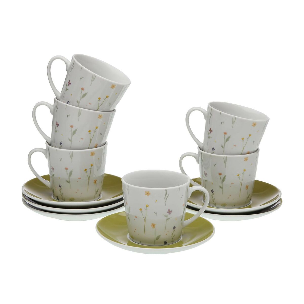 Set of 6 Cups with Plate Versa Laison Porcelain