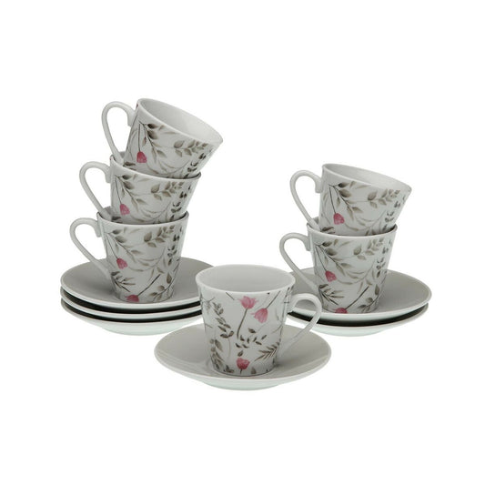 Set of 6 Cups with Plate Versa Caprice Porcelain