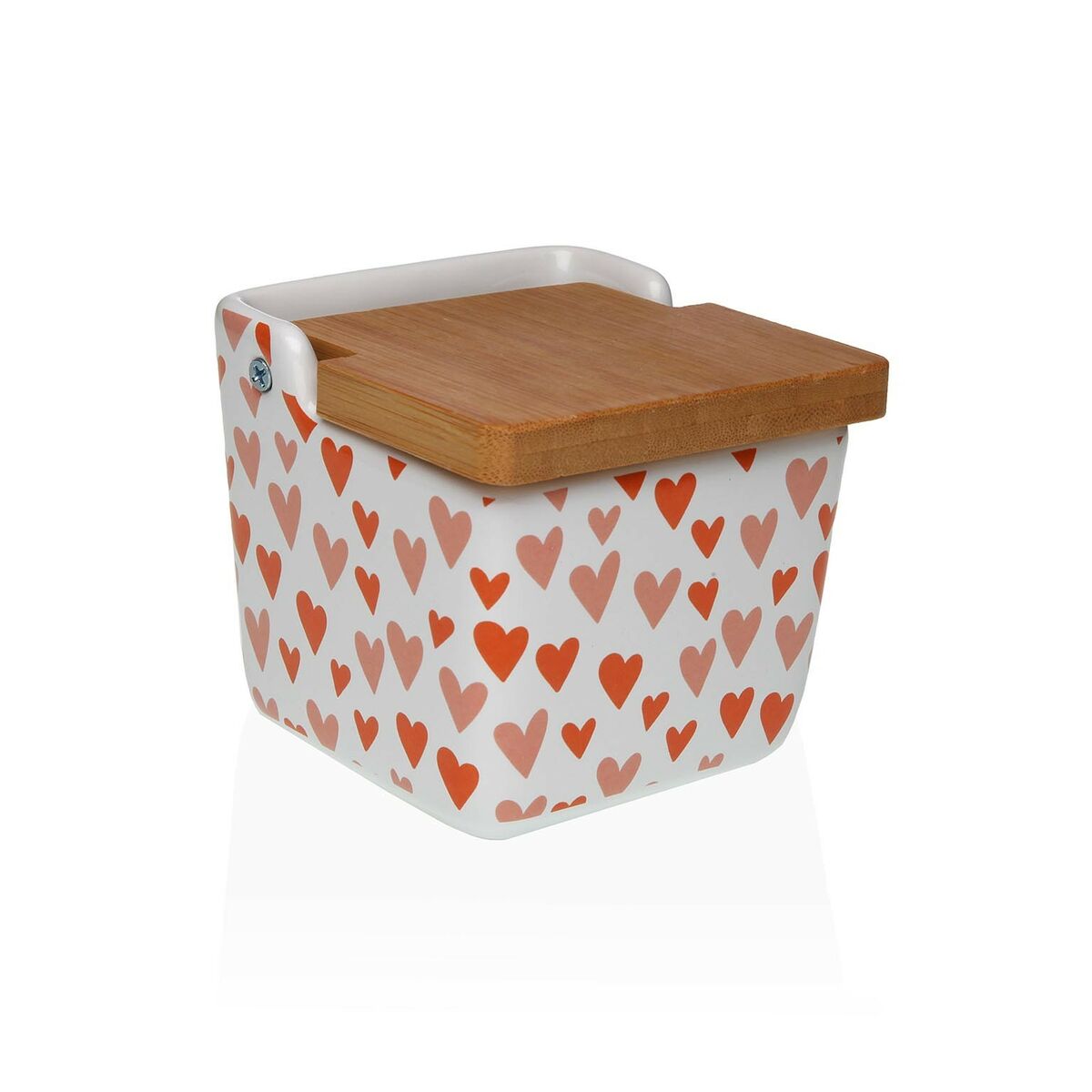 Salt Shaker with Lid Versa Amore Ceramic 8,8 x 8,5 x 8,8 cm Versa