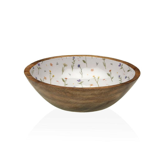 Salad Bowl Versa Laison Bamboo Porcelain Mango wood 24 x 7 x 24 cm Versa