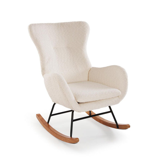 Rocking Chair Versa Kora White Wood Metal Rubber wood 86 x 92 x 67 cm Versa