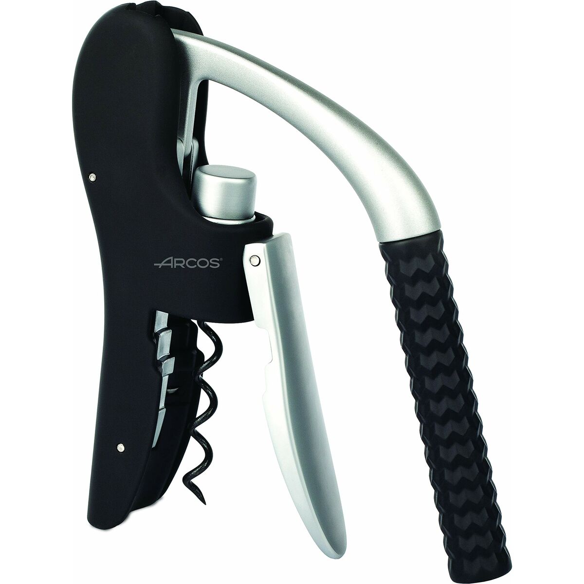 Corkscrew Arcos Black Silver Zinc ABS Arcos