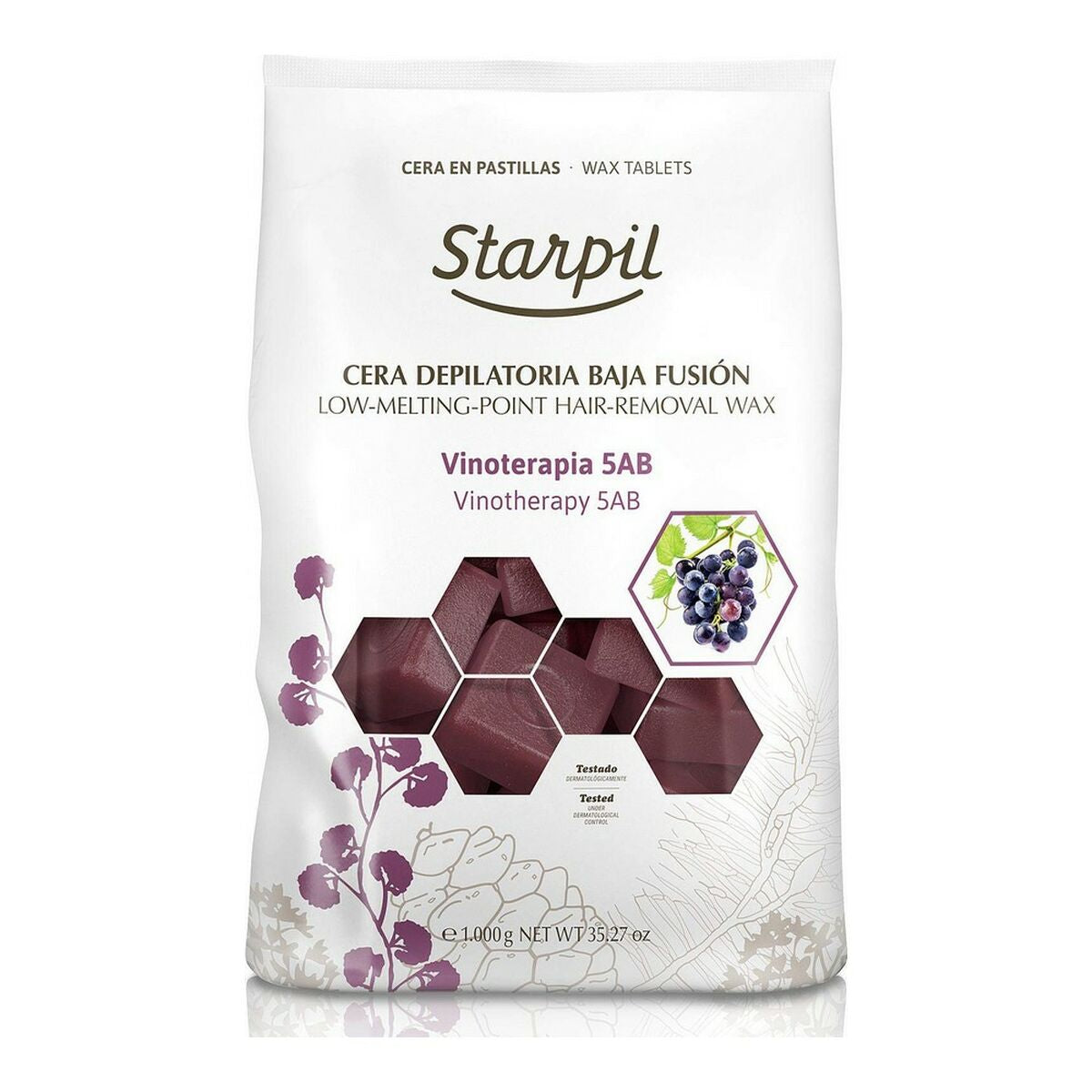 Low Fusion Wax Vinotherapy Starpil Cera Baja (1 kg) Starpil