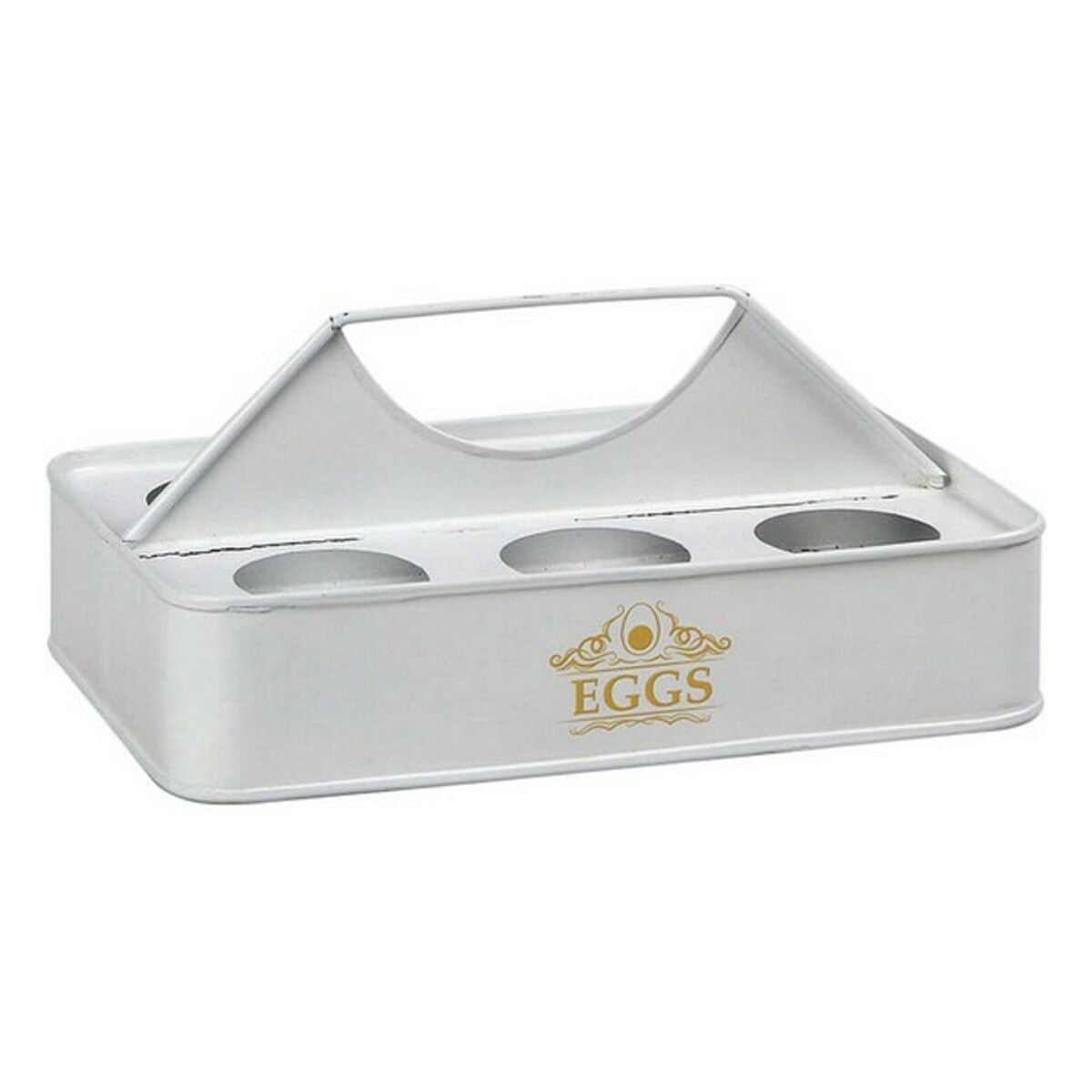 Egg cup 111255 White BigBuy Cooking